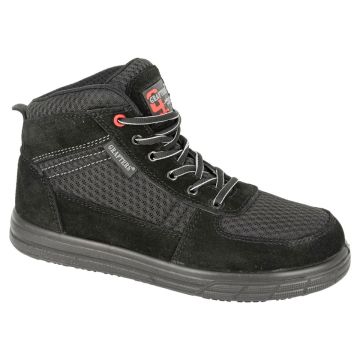 GRAFTERS M 9513AS Black Real Suede/Textile Mesh Sneaker Style Safety Boot