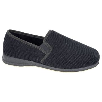 SLEEPERS MS419A `PHIL´ Black Cord Twin Gusset Slipper