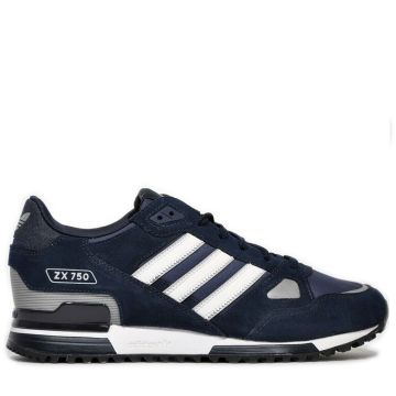 Adidas Originals ZX 750 Navy White Leather Trainer 
