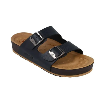 Aerosoft SU6245 Unisex Black Twin Buckle Comfort Lightweight Casual Flip Flop Sandals
