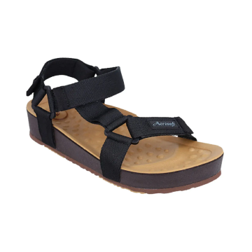 Aerosoft SU6248 Black Comfort Lightweight Casual Sandals