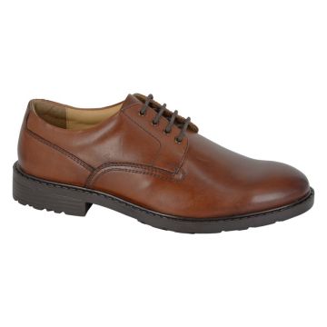 Tredflex  TF7692BT Conker Brown Leather Plain Gibson SHOE 