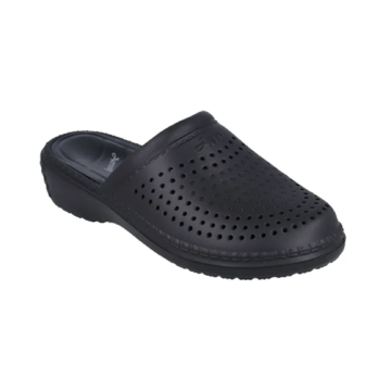 Aerosoft W2520 Ladies Black Comfort Breathable Lightweight Slip-On Clogs