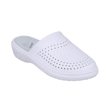 Aerosoft W2520 Ladies White Comfort Breathable Lightweight Slip-On Clogs