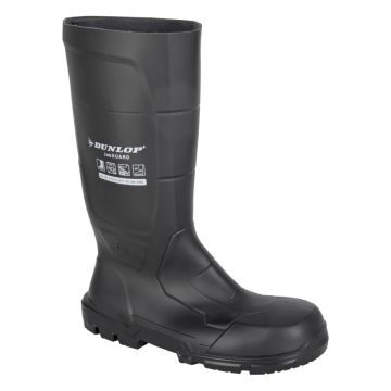 DUNLOP W282A  JOBGUARD FULL SAFETY Black PVC Full Safety Agricultural Wellington Safety Toe Cap & Steel Midsole 