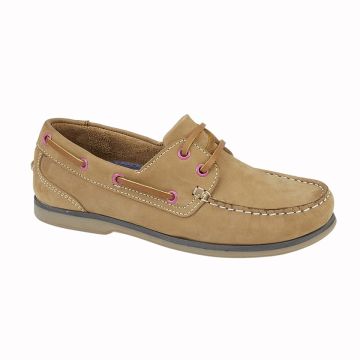 DEK L179TN Honey Nubuck/Leather Moccasin Boat Shoe