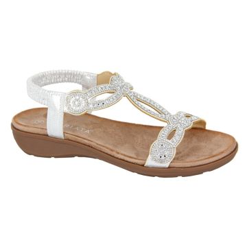 CIPRIATA GIADA L519FS Jewelled Elasticated Sling Back Sandal