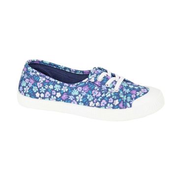 DEK L289C 3 Eyelet Blue Floral Canvas Shoe