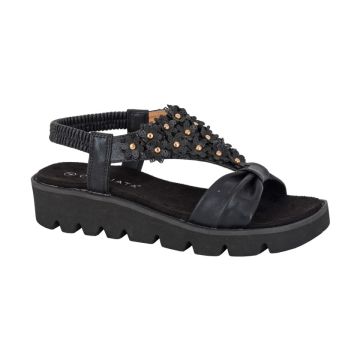 CIPRIATA SALVIA L417A Floral Elasticated Sling Back Sandal