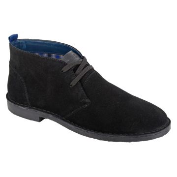Roamers M965DBS Black Suede Leather 2 Eyelet Desert Boot