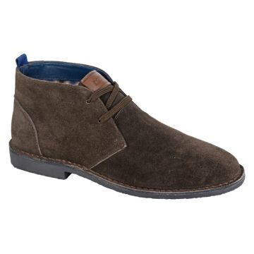 Roamers M965DBS Dark Brown Leather  2 Eyelet Desert Boot