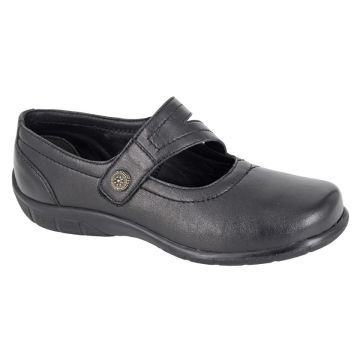 ModComfys L583A Leather Asymmetrical Touch Fastening Bar Shoe