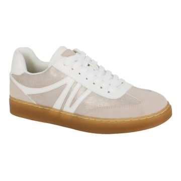Cipriata REDA L630BG Gold Lace Up Platform Glamour Trainer