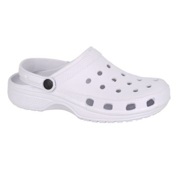 DEK L688G White Perforated Swing Bar Clog Summer Mules