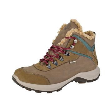 Imac L746E Brown Green Waterproof Fleecy Collar Hiking Boots