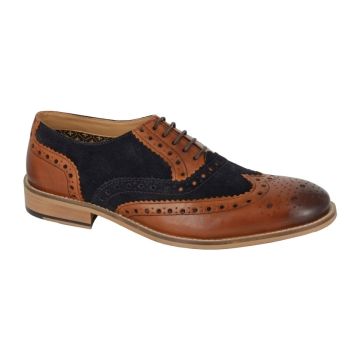 Roamers M461LT 5 Eyelet Wing Cap Brogue Oxford Shoes