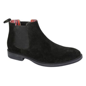 Roamers M611 Black Suede Leather Twin Gusset Boots
