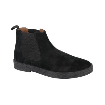 Roamers M9524AS Black Suede Leather Twin Gusset Boot